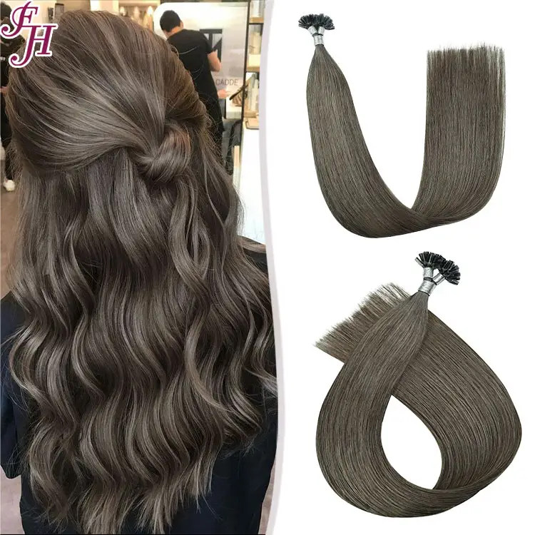 FH Direct Supplier Cheap Price #7 Human Hair Straight U Tip Hair Extension in Beautiful Looking