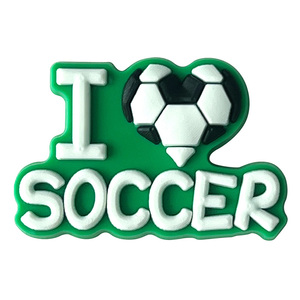 Breloques pour chaussures de football, boucles pour sabots de sport, accessoires en PVC pour sabots, breloques pour chaussures, pour la vente en gros, avec logo personnalisé, pour baskets pour hommes - Product Image 5