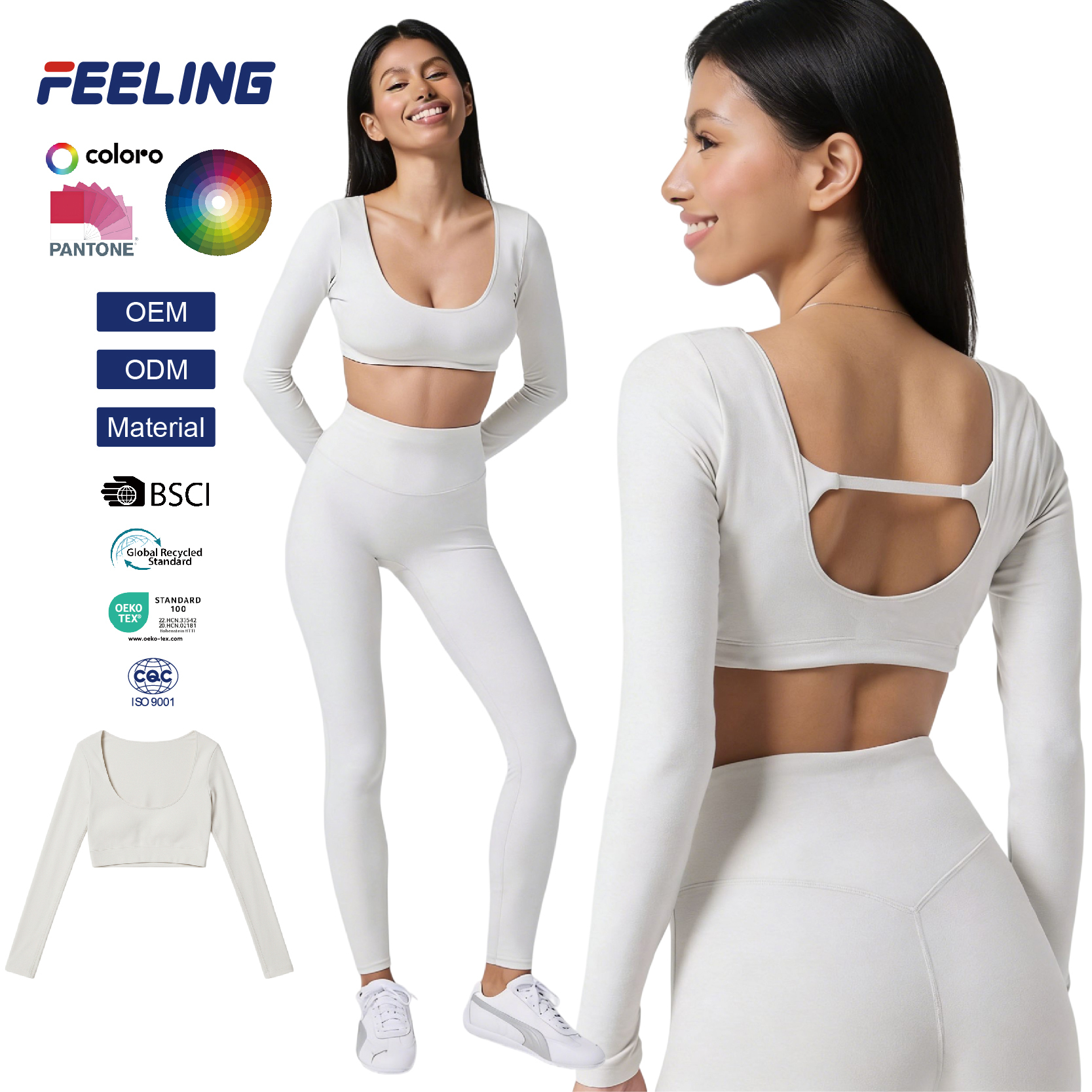 Women Short Slimming Top Long Sleeve T-Shirt Buttery Soft 4-Way Stretch Body Hugging Fit for Running Sports Yoga Casual OEM ODM