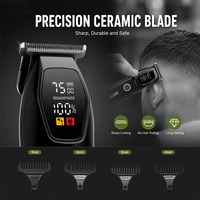 Cortadora de Pelo MRY, Recortadora de Barba con Pantalla LCD, Recargable Tipo-C, 1500mAh, 7500 RPM, Peines Guía, Kit de Aseo, Recortadora de Pelo
