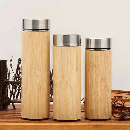 350ml Plastic Bottom Bamboo Cup