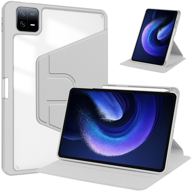 360° Rotating Bracket Case for Xiaomi 6/Redmi Pad 10.6"/iPad Air 5 - Shockproof Acrylic Cover with Multi-Device Stand Holder