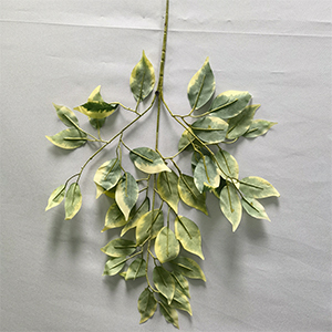 Cây Nhân Tạo Lá Chống Cháy Cành Cây Màu Xanh Lá Cây Với Lá Trang Trí Lá Chống Cháy Cạnh Màu Trắng - Product Image 5