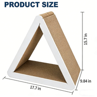 Griffoir pour chat - Pliable - Triangle, 6 côtés utilisables pour griffer, pour chats d'intérieur, facile à ranger et esthétiquement plaisant