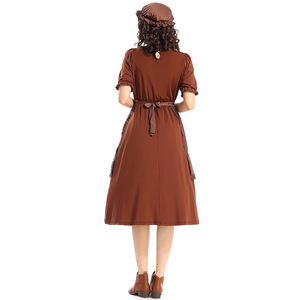 XJ TThe pioneer porte un costume brun foncé, se déguisant en nounou avec des bordures en dentelle - Product Image 2