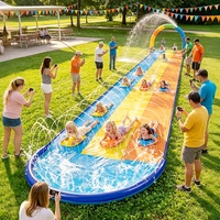 Toboggan aquatique gonflable en PVC pour enfants, tapis de jeu aquatique pour enfants, tapis de jeu aquatique extérieur pour pelouse, toboggan extra-long