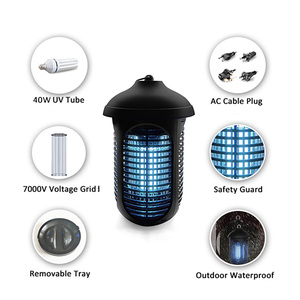 Lámpara Antimosquitos Electrónica <span class=keywords><strong>Fluorescente</strong></span> de Alta Potencia de 7000 V, Resistente al Agua IPX4, Bombilla <span class=keywords><strong>Mata</strong></span> <span class=keywords><strong>Insectos</strong></span> de 40 W, para Interiores y Exteriores - Product Image 3
