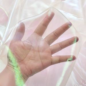 Tela láser <span class=keywords><strong>de</strong></span> color gasa <span class=keywords><strong>de</strong></span> cristal plana colorida tela <span class=keywords><strong>de</strong></span> red gasa <span class=keywords><strong>de</strong></span> seda brillante escenario traje joyería tela - Product Image 5