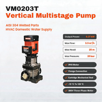 Pompa Booster Vertikal Inline VM0203T 380V Tiga Fasa untuk Pengaturan Tekanan Industri, Pengolahan Air, HVAC, Pemanas, dan Sistem RO