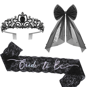 Offre Spéciale Halloween : Ensemble <span class=keywords><strong>Voile</strong></span> <span class=keywords><strong>de</strong></span> <span class=keywords><strong>Mariée</strong></span> Gothique Noir avec <span class=keywords><strong>Couronne</strong></span> <span class=keywords><strong>et</strong></span> Bretelles, Thème <span class=keywords><strong>Mariée</strong></span> Fantôme, pour Fête Unique ou Mariage LSWER130 - Product Image 5