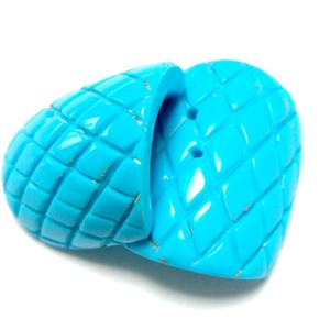 Pierres semi-précieuses fantaisie couleur bleue, 1 pièce, pierres précieuses turquoises naturelles sculptées - Product Image 5