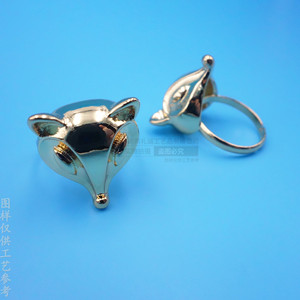 Animal Deer Head <b>Ring</b> Gold <b>Adjustable</b> Unisex Fashion Jewelry Gift - Product Image 4