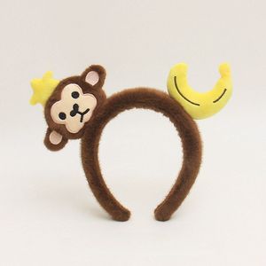 Diadema de Peluche con Diseño de <span class=keywords><strong>Mono</strong></span> y Plátano, Accesorio para el <span class=keywords><strong>Cabello</strong></span> con Diseño Divertido y Adorable para Mujeres, Ideal para Tomar Fotos y Uso Diario - Product Image 1