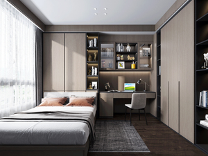 Meubles multifonctionnels durables en bois massif pour enfants et <span class=keywords><strong>armoire</strong></span> de chambre à coucher avec bureau d'étude Ensemble de meubles de chambre à coucher - Product Image 6