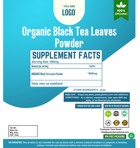 Poudre d'extrait de thé noir biologique cultivé dans la nature de haute qualité Supplément à base de plantes naturelles pures directement du fabricant indien - Product Image 2