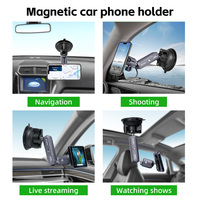 Support magnétique pour téléphone portable FANAUE avec ventouse puissante à verrouillage rotatif pour tableau de bord et vitre supérieure
