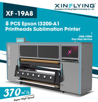Impresora de sublimación de 1,9 m de formato ancho 8PCS I3200/4720 Impresora de Impresión textil de cabeza para impresión de tela, cortina y bandera a granel