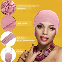 Nouveau Style couleur unie Logo personnalisé Bonnets fleurs artificielles en gros Bonnet africain hommes femmes
