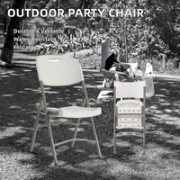 Chaise pliante en plastique, durable, confortable et moderne, empilable et étanche pour les fêtes en plein air, salon et cuisine portables