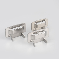 304 316 Edelstahl-Klemmschnalle mit Zähnen für Bandagen, Umreifungsgurte, Metall-Klemmschnallen, Kabelbinder