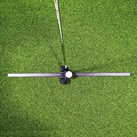 SwingPerfect Rail de putting de golf rotatif à 360° double face en fibre de carbone avec règle, aide à l'entraînement pour la lecture de la ligne de départ et entraîneur de face carrée
