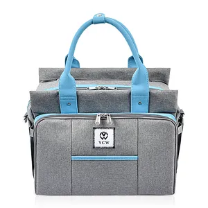 Bolsa de pañales para bebés de fábrica BSCI, mochila portátil segura a la moda, bolsa de pañales plegable con estación de cambio