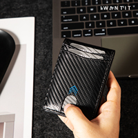 THUMBS-UP dompet pendek pria wanita, dompet lipat tempat kartu kulit koin uang klip 2