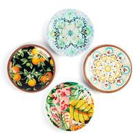 Assiette en mélamine blanche personnalisée avec impression et décalcomanie
