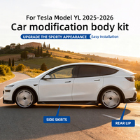 Kit Carrosserie Complet Yofer pour Tesla Model YL Y L Juniper 2025/2026 – Lame de Pare-chocs Avant Polie en PP, Diffuseur Arrière, Jupes Latérales et Ensembles de Spoilers
