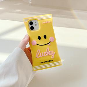 Bonbons Apple coque de téléphone <span class=keywords><strong>iPhone</strong></span> 14 13 12 11 Plus Xs Xr Funny smiley Face Snack Bag Creative Niche 6p - Product Image 2