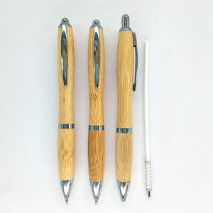 Meilleur prix Stylo bille en bambou écologique avec logo personnalisé Cadeau promotionnel Style nautique Encre noire - Product Image 3