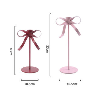 Candelabro de metal con forma de lazo TRUST, candelabros decorativos elegantes para el hogar y soporte para tarros - Product Image 2