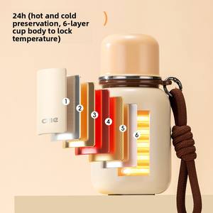 Termo Infantil con Diseño <span class=keywords><strong>de</strong></span> Dibujos Animados Xile, Taza con Boquilla para Niñas, Estudiantes, Acero Inoxidable, Portátil, <span class=keywords><strong>de</strong></span> Alta Calidad, para Uso Escolar - Product Image 3