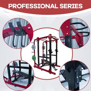 Rack de musculation commercial multifonctionnel renforcé ED-FH3 avec machine Smith et rack à squats pour entraînement complet en salle de sport - Product Image 3