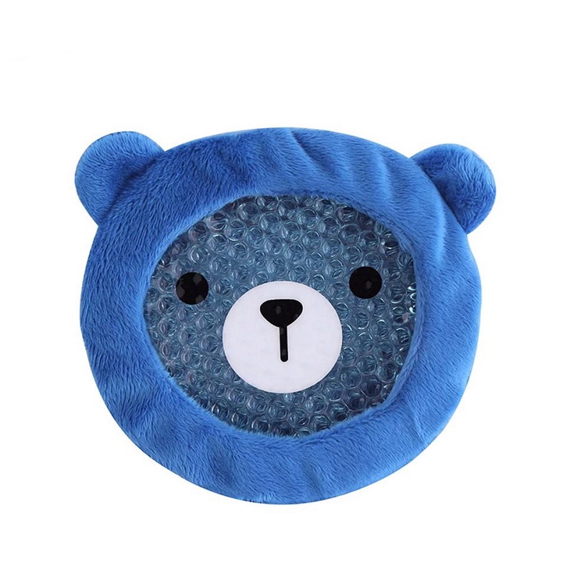 Premium Animal Designed Kids Hot & Cold Packs Gel Bead Ice Pack with Cloth Cover for Pain Relief