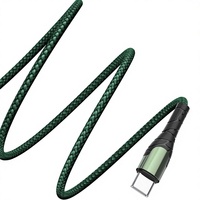 Câble de données USB-C vers USB-C en nylon tressé, charge super rapide 65W, 2 mètres