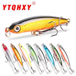 Señuelo de pesca Xinyu tipo lápiz de 5.3 cm y 3 g, cebo duro que se hunde con anzuelo triple para pesca en agua dulce, juego de 8 piezas. - Product Image 2