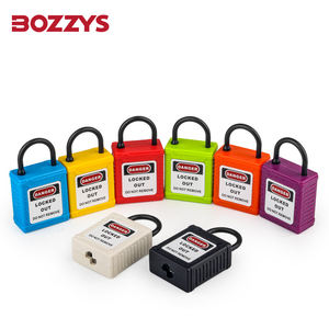<span class=keywords><strong>Cadenas</strong></span> de sécurité isolé en nylon coloré BOZZYS BD-UG75ND avec anse de 4 mm, clé maîtresse et étiquette de codage laser personnalisée pour usage industriel - Product Image 1