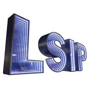 Letras Infinitas Acrílicas 3D LED Multicolor con Espejo, Alto CRI 90, Mil Capas, Decoración para Interiores de Oficinas y Tiendas - Product Image 1