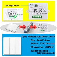 Interrupteur mural sans fil 433 MHz AC 110V 220V Module d'interrupteur lumineux Télécommande Lampe de maison Ventilateur Ampoule LED