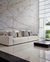 Dalle de pierre naturelle Quartzite Cristallo Gold Brésilien Blanc ivoire avec veinage ambre doré pour comptoir et revêtement mural