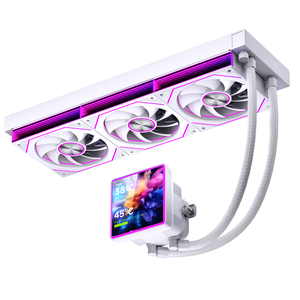 Jungle Leopard Proflow SE, Pantalla LCD de 4 Pulgadas con Imán, Visualización de Imagen, Personalizable, Enfriador de Agua para CPU, Ventilador ARGB 360 para Juegos - Product Image 1