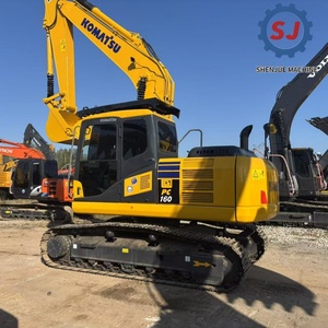 รถขุดตีนตะขาบ Komatsu PC160 PC160-7 มือสอง สภาพดี 95% น้ำหนัก 16 ตัน ระบบไฮดรอลิก รถขุดขนาดกลาง - Product Image 5