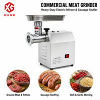 Hachoirs à viande électriques en acier inoxydable, état neuf, pour usage domestique et agricole, moteur automatique, hachoir électrique