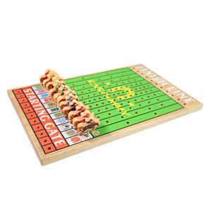 EASTOMMY ET-230418 Marseillais Chess Horse Racing Jeu de société en chêne Jeu de courses hippiques en bois True Metal Horse Markers - Product Image 4