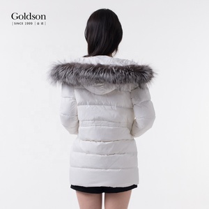 Lady's Winter down <strong>Jacket</strong> with Fur Hood Fashion Casual <strong>Quilted</strong> Design Breathable Solid <strong>Pattern</strong> Finished Product - Product Image 5