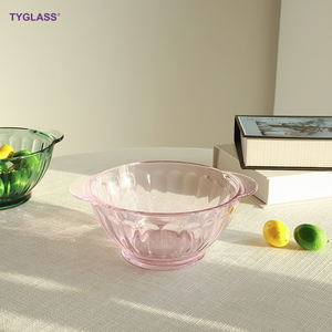 Set di Ciotole per Insalata in Vetro Borosilicato Design Nordico Ecologico Personalizzato Lavabile in Lavastoviglie e Microonde per Casa e Matrimoni - Product Image 1