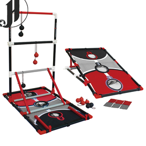 Juego 2 en 1 Divertido con Bolsa de Arena para Niños y Adultos, Set <span class=keywords><strong>Base</strong></span> con Estuche de Transporte, Juego de Ladder Ball Deportivo para Exteriores, Juego de Equitación - Product Image 1