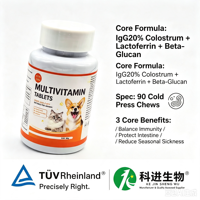 Tablet Multidimensi Pendukung Kekebalan Tubuh Anjing dengan Vitamin D3 Penyerapan Cepat untuk Perawatan Kesehatan Hewan Peliharaan