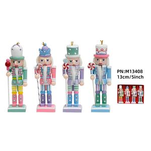 Vente en gros de 4 <span class=keywords><strong>casse</strong></span>-noisettes macarons de 13 cm, décoration créative pour la maison, soldats en noix, nouveau stock, figurines de Noël 24 ans, jouets - Product Image 5